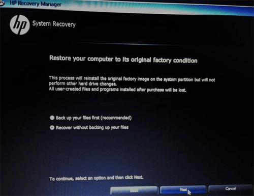 HP System Recovery